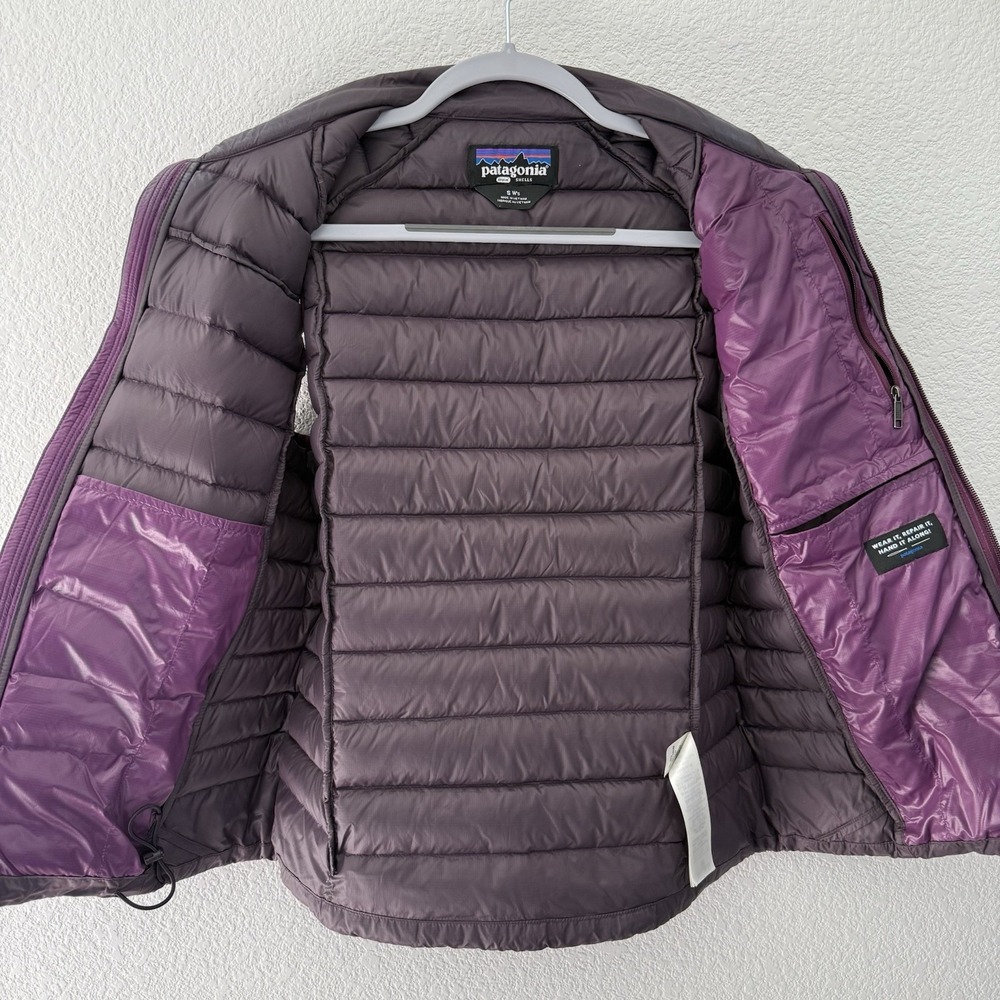 Patagonia Womens Down Sweater Puffer Vest Small Night Plum Purple Red Packable - Picture 3 of 9